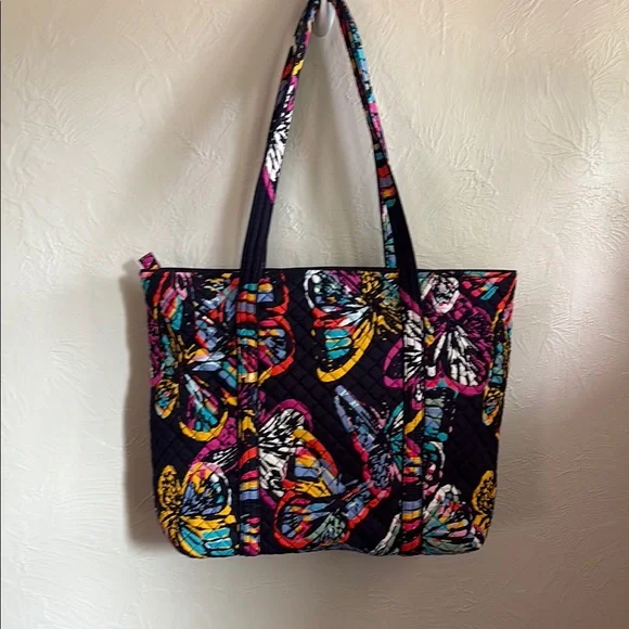 Vera Bradley Butterfly Flutter Quilted Tote Bag - Picture 3 of 4
